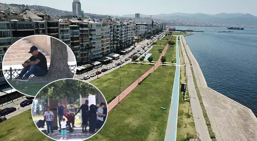 İzmir Kavruluyor: Termometreler 40 Dereceyi Gösterdi, Kordon Boş Kaldı