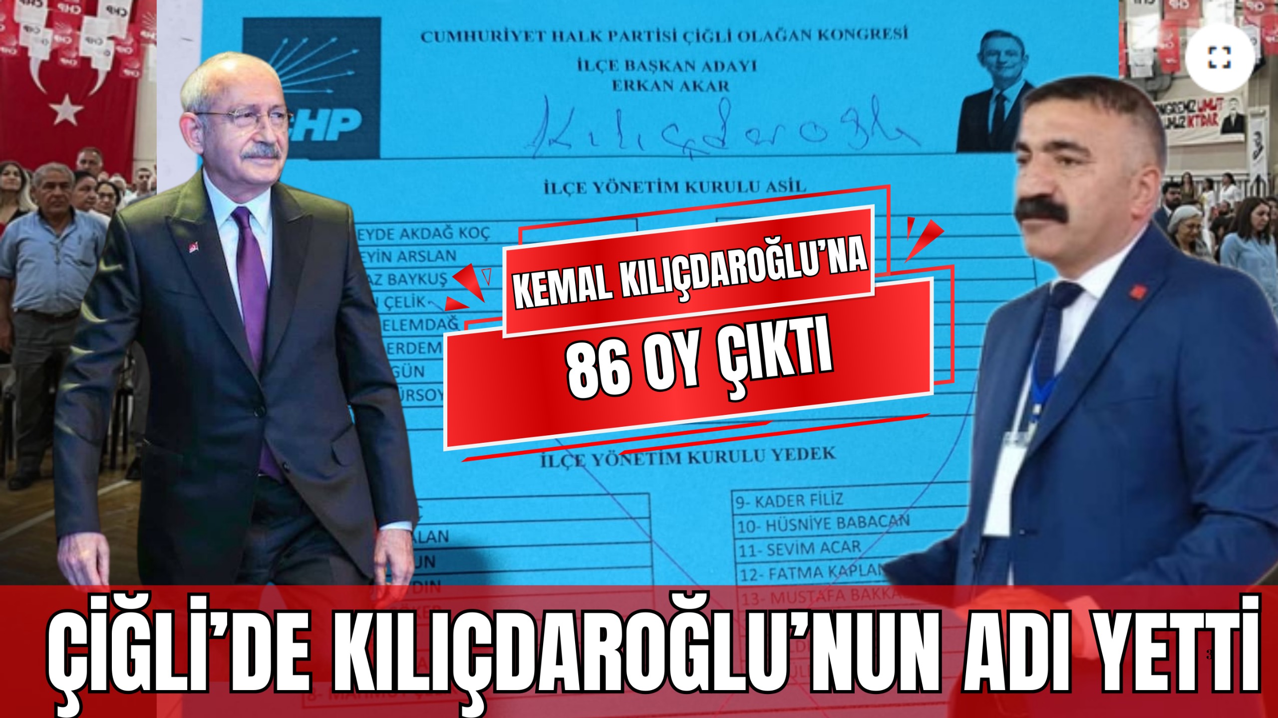 CHP Çiğli’de Tek Listeyle Kongre: Katılım, Geçersiz Oylar ve Mesajlar