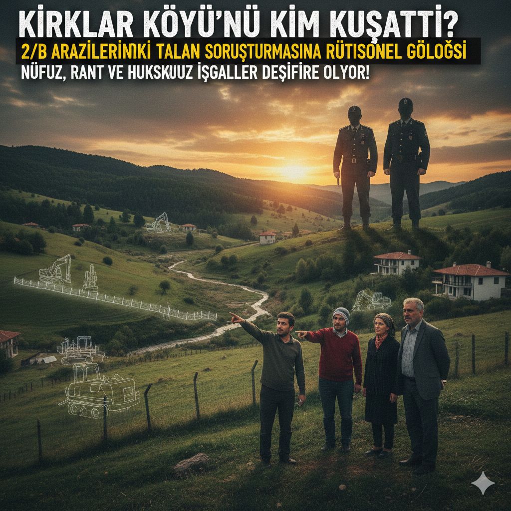 KIRKLAR KÖYÜ’NÜ KİM KUŞATTI? 2/B ARAZİLERİNDEKİ TALAN SORUŞTURMASINA RÜTBELİ PERSONEL GÖLGESİ!