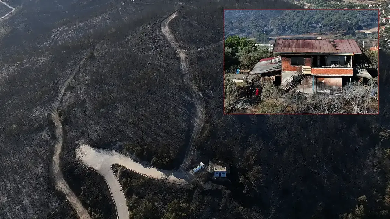 İzmir yangınından geriye yürek burkan manzaralar kaldı!